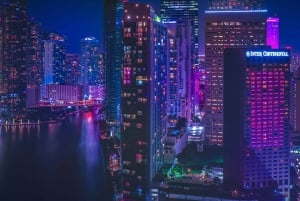 Miami Beach: Prywatna wycieczka lotnicza Night Lights - szampan gratis