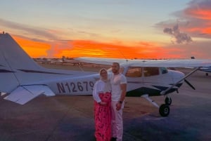 Miami Beach: Prywatny romantyczny lot o zachodzie słońca z szampanem
