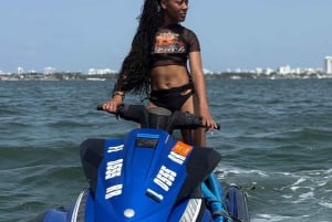 Miami: Alquiler de motos acuáticas en la Bahía de Biscayne y paseo en barco gratis