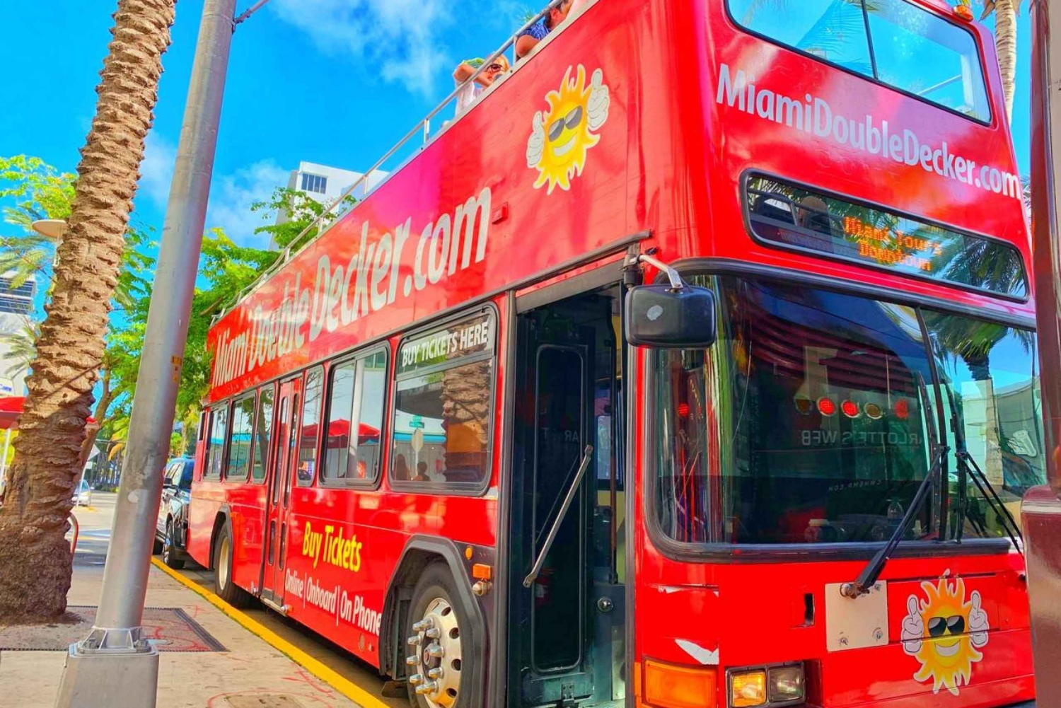 Miami: Tur med dobbeltdekkerbuss med valgfritt båtcruise
