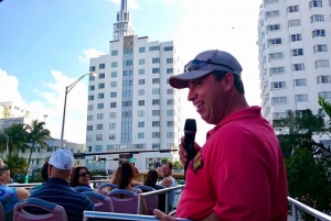 Miami: Double-Decker Bus Tour with Optional Boat Cruise