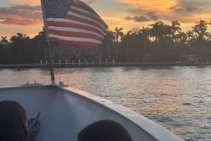Miami Evening Sunset Cruise Millionaire Homes+Skyline Lights
