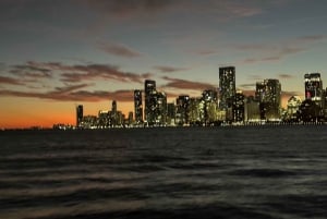 Miami Evening Sunset Cruise Millionaire Homes+Skyline Lights