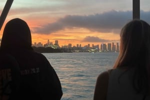 Miami Evening Sunset Cruise Millionaire Homes+Skyline Lights