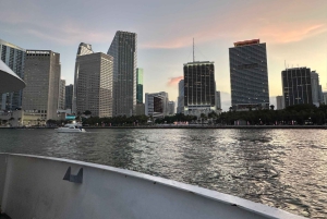 Miami Evening Sunset Cruise Millionaire Homes+Skyline Lights