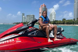 Miami: Aventura de Jet Ski com passeio de barco de cortesia