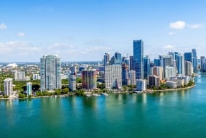 Miami : South Beach, les îles et la ligne d'horizon en avion