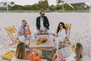 Miami: Privat strandlounge och picknickuppsättning
