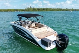 Miami: Prywatna wycieczka łodzią 29' Sundeck Coastal Highlights Boat Tour