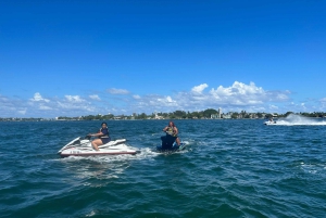 Miami : Aventure en mer ! Location de Jetski+30min tour en bateau inclus