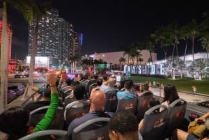 Miami: Sightseeing Open-Top Night Bus Tour with Live Guide