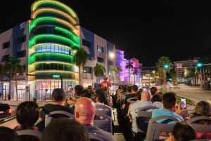 Miami: Sightseeing med åpen nattbuss med live-guide