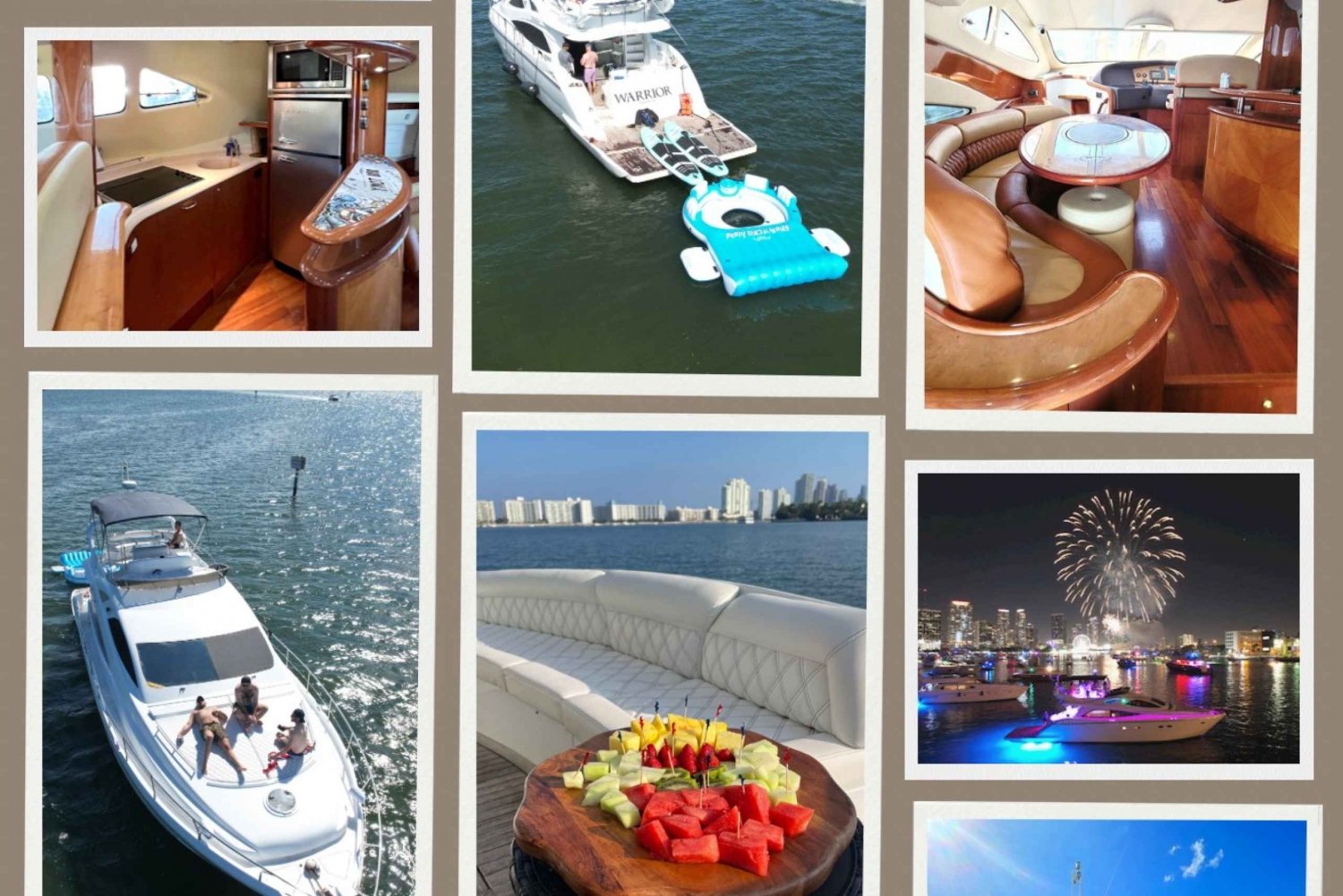 Location de yacht à Miami avec Jetski, paddleboards, structures gonflables