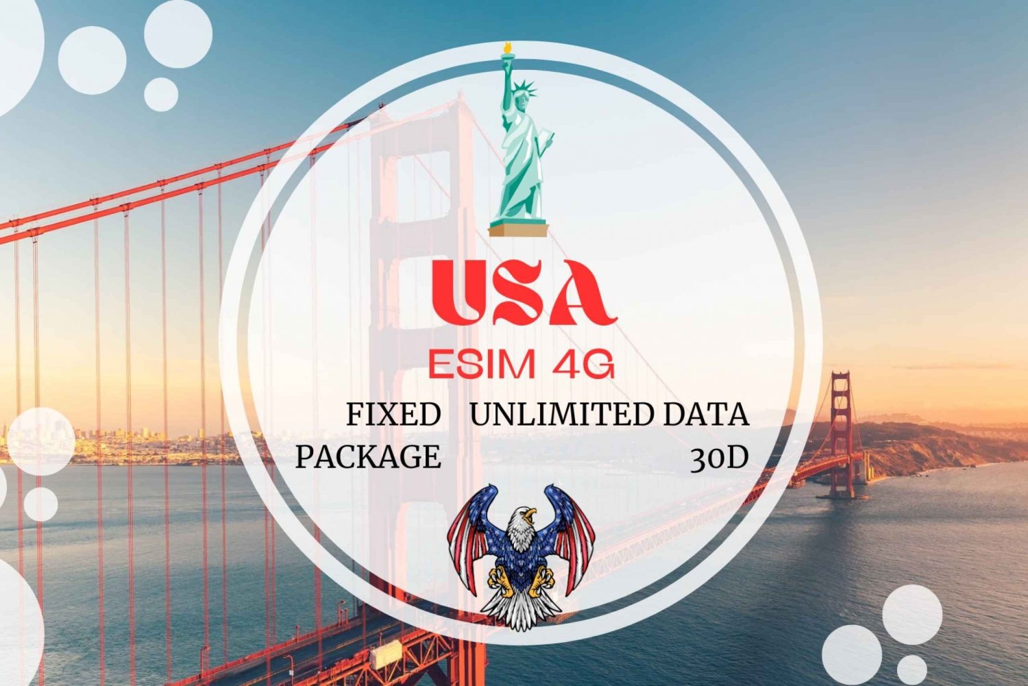 Нью-Йорк: тарифный план мобильной передачи данных eSIM USA — 20 ГБ/30 дней (QR-код)