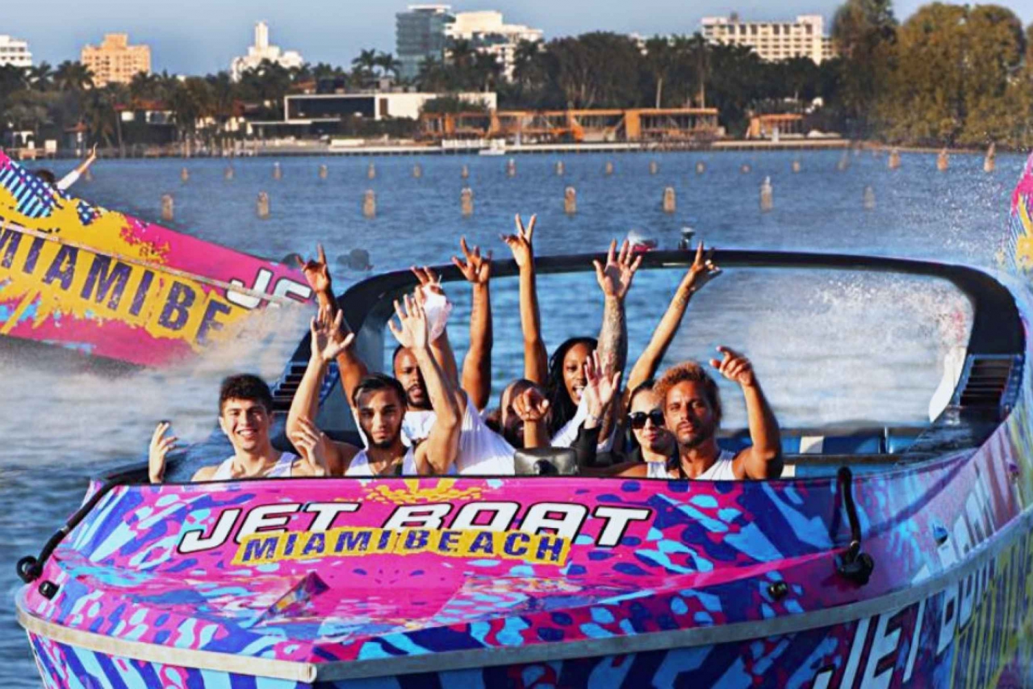 Speedboat-tur med jetbåt i 360 grader - en spennende opplevelse i Miami Beach