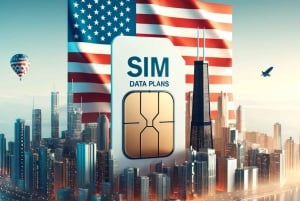 USA : Chicago eSim 4G/5G datalla (7-30 päivää, enintään 20 Gt)