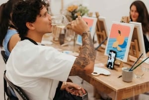 Esperienza di pittura Art and Wine Lab a Venezia e Milano