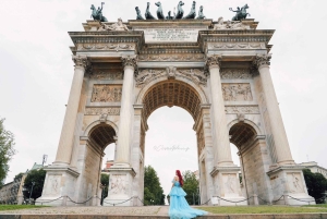 Märchenkleid im Herzen von Mailand (Fotograf separat)