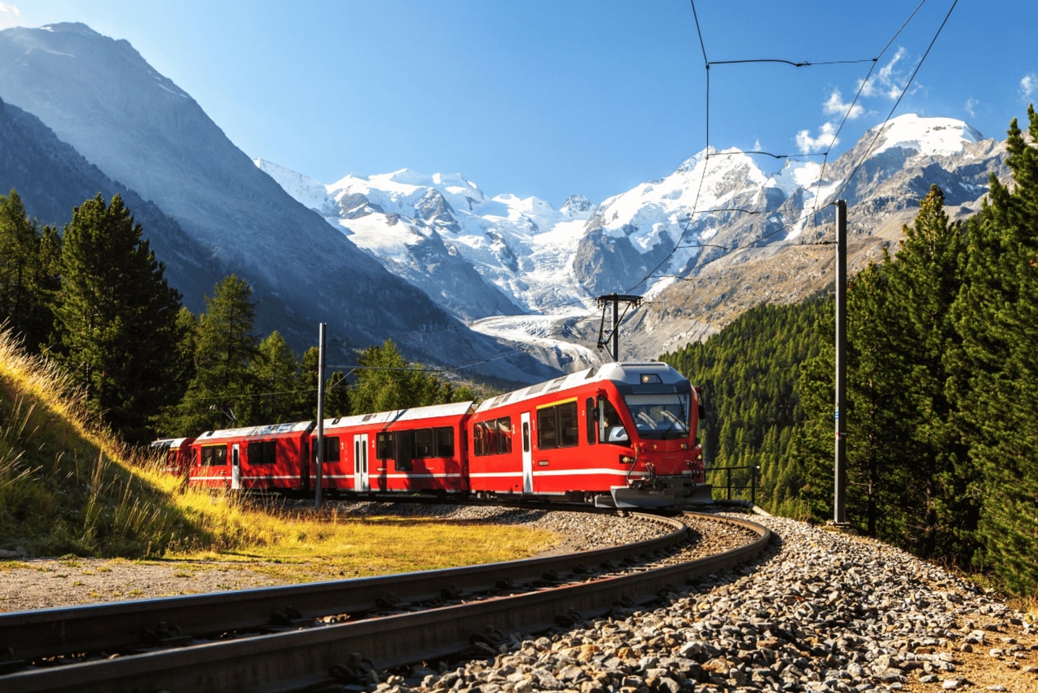 Von Bergamo aus: Ticket nach St. Moritz mit dem Bernina Red Train