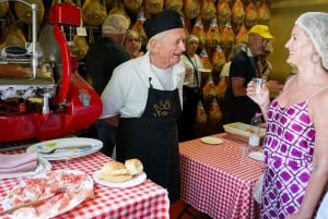 Från Bologna/Milano/Florens till Parma i 1:a klass: Parmigiano och Prosciutto DOP