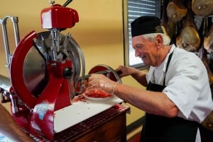 Från Bologna/Milano/Florens till Parma i 1:a klass: Parmigiano och Prosciutto DOP