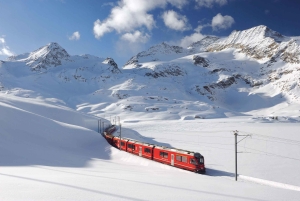 Desde Milán: Tren Rojo Bernina a St Moritz Tour guiado