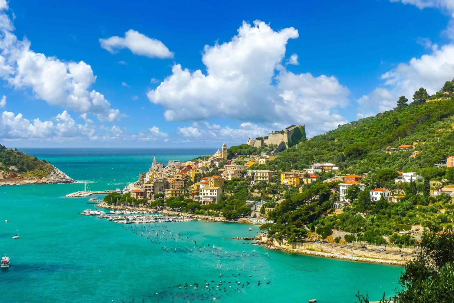 Depuis Milan : Cinque Terre avec Portovenere et croisière en bateau