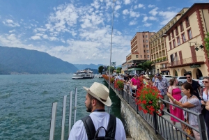 Desde Milán: Como, Lugano y Bellagio Crucero exclusivo en barco
