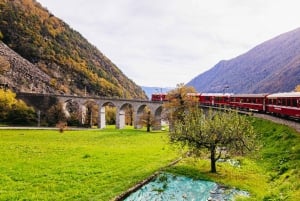 From Milan: Lake Como Cruise, St. Moritz & Bernina Red Train