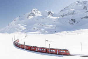 Fra Milano: Comosøen, St Moritz, Bernina-toget og en tur i Alperne