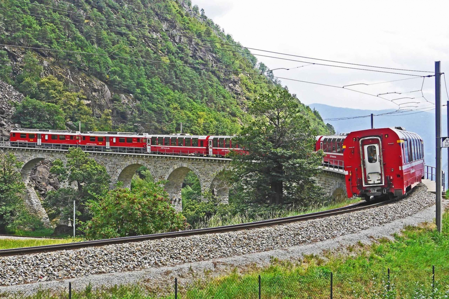 From Milan: Lake Como Cruise, St. Moritz & Bernina Red Train