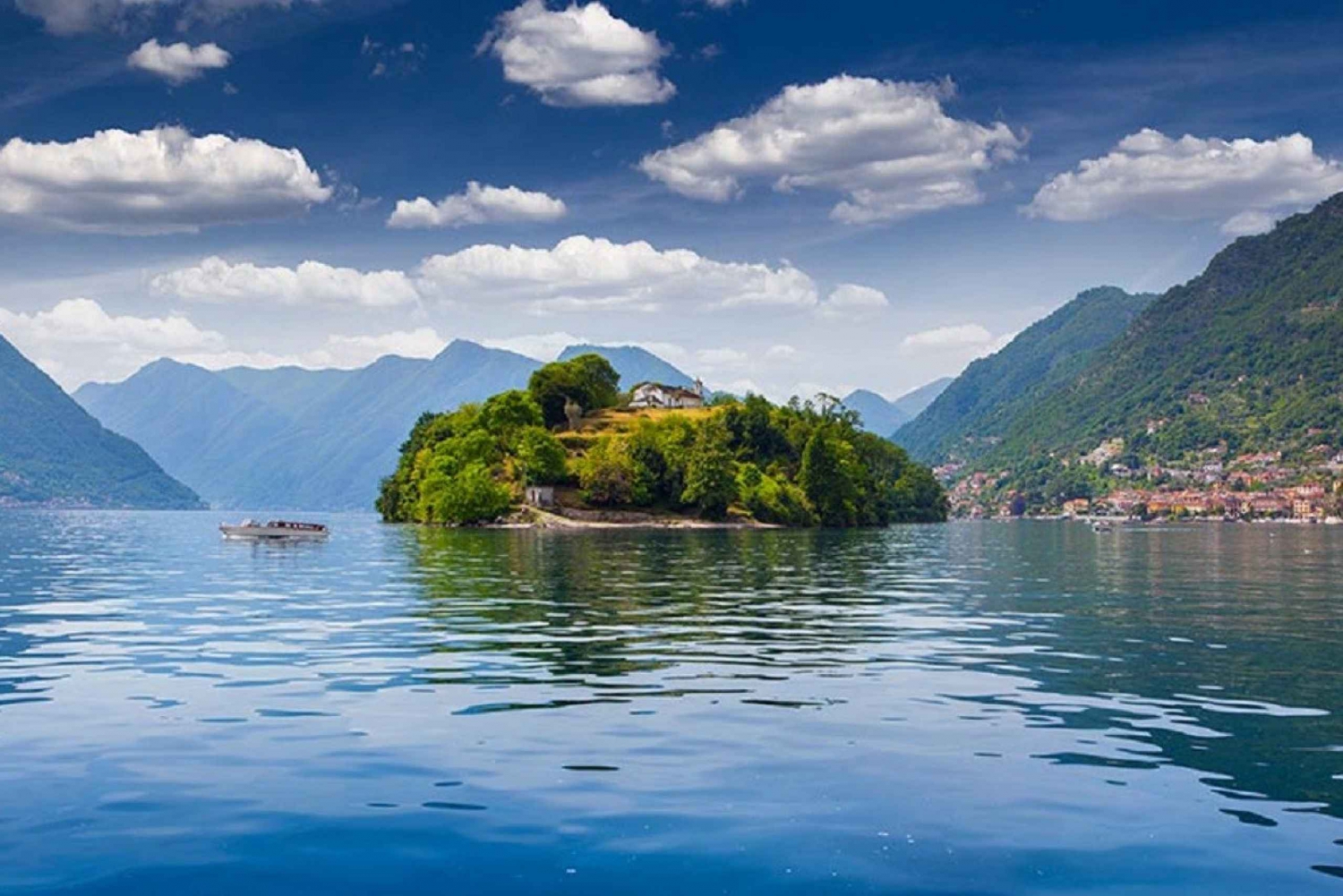 From Milan: Private Boat to Como Lake, Lugano, and Bellagio