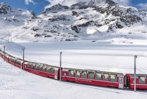 From Milan: Bernina Express Train and St. Moritz Tour by Bus