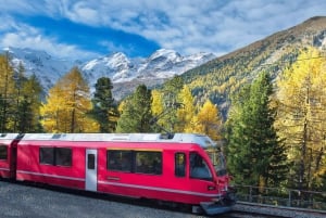 From Milan: Round-Trip Bernina Train Ticket to Saint Moritz