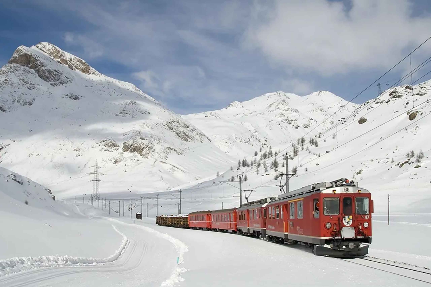 Milán: viaje en el tren rojo Bernina y tour de 1 día de St. Moritz