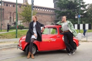 Milaan: BIG CentralCityTour per Vintage Fiat 500 (3 uur, 3 haltes)