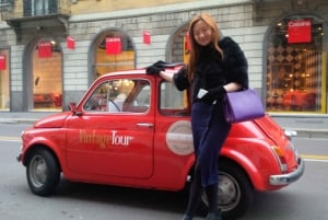 Milano: Hurtig tur med vintage rød Fiat 500 (30 minutter, ingen stop)