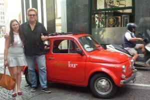 Milano: Hurtig tur med vintage rød Fiat 500 (30 minutter, ingen stop)