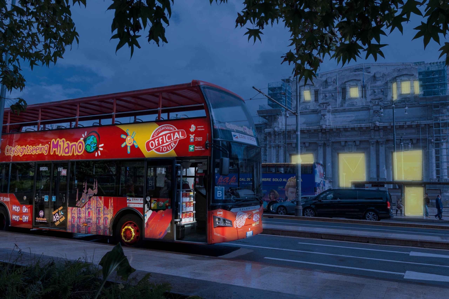 Milano - en natt Kvällstur med buss