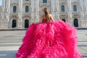 Photoshoot with a fairytale Dress in the heart of Milan