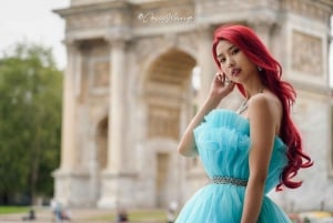 Photoshoot with a fairytale Dress in the heart of Milan