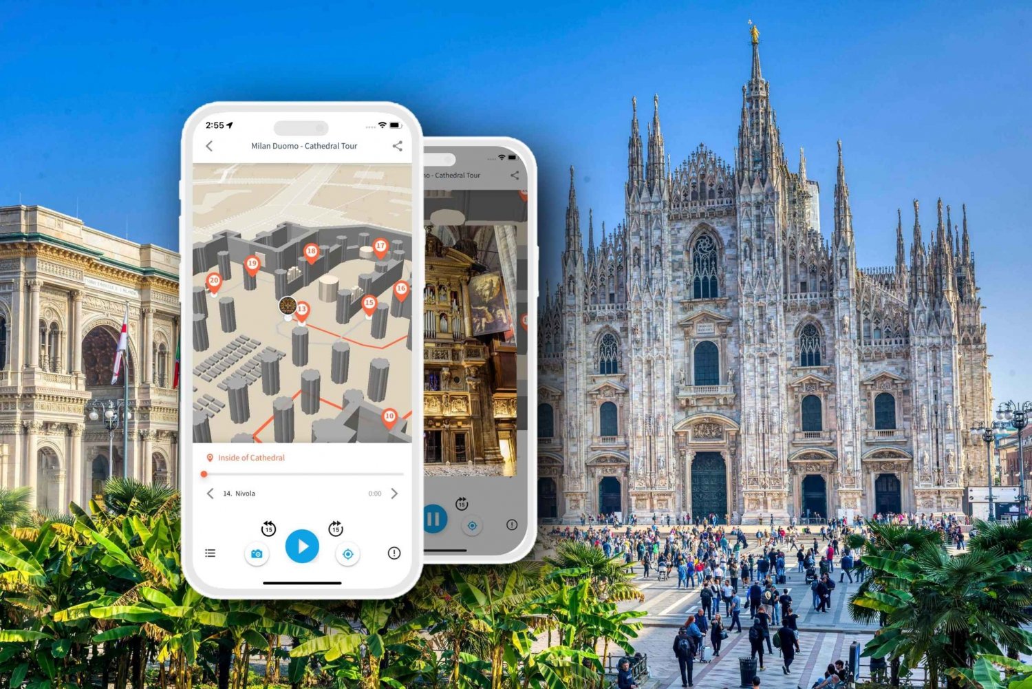 Self-guided tour of Milan's Duomo with an audio guide