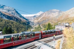 From Milan: Bernina Express Train and St. Moritz Tour by Bus