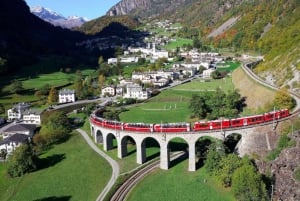 From Milan: Bernina Express Train and St. Moritz Tour by Bus