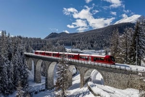 From Milan: Bernina Express Train and St. Moritz Tour by Bus