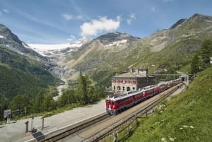 From Milan: Bernina Express Train and St. Moritz Tour by Bus