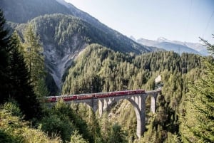 From Milan: Bernina Express Train and St. Moritz Tour by Bus