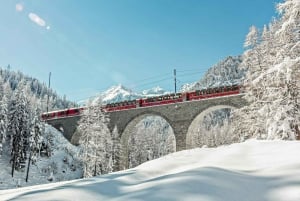 From Milan: Bernina Express Train and St. Moritz Tour by Bus