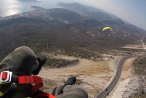 Bečići: Tandem Paragliding Experience with Pickup