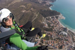 Bečići: Tandem Paragliding Experience with Pickup